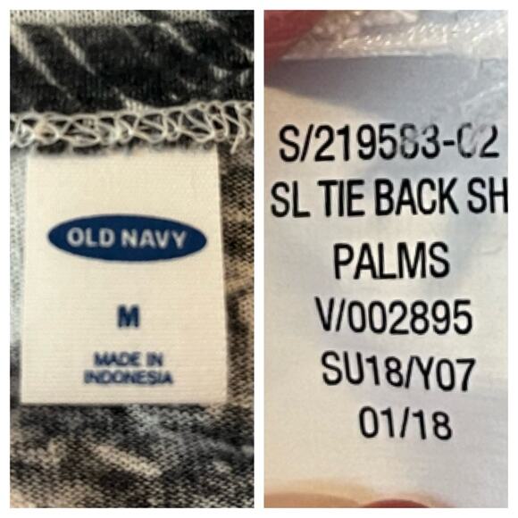 Old Navy Women’s Bundle of 4 Tank Tops Tie Back Palm Print Hot Pink Size Medium - Picture 6 of 9